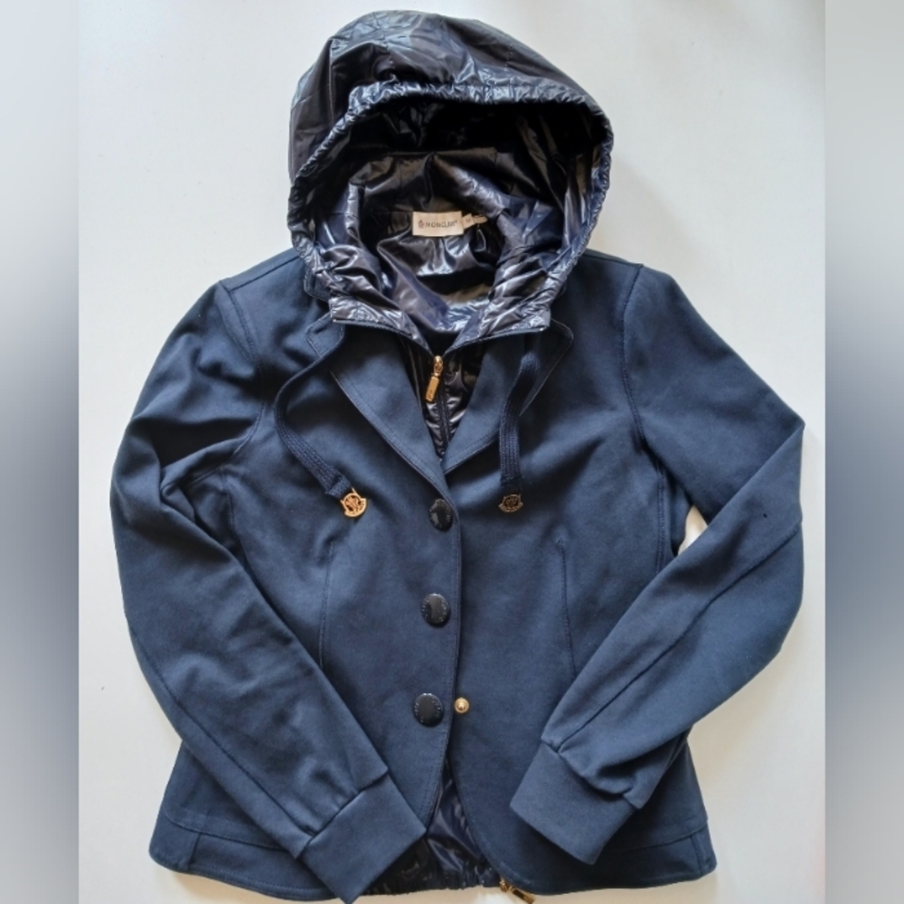 Moncler Navy Blazer 2 In 1 With Removable Vest Size S - Picture 4 of 16